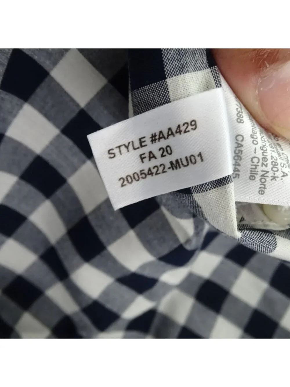 J Crew Slim Fit Blue Gingham Check Plaid Button Down Shirt Men Size M Long Slv
